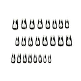 VIBEFICANT GLAZE Noir Elegance: Black White Swirl Rhinestone Medium Coffin Press-On Nails